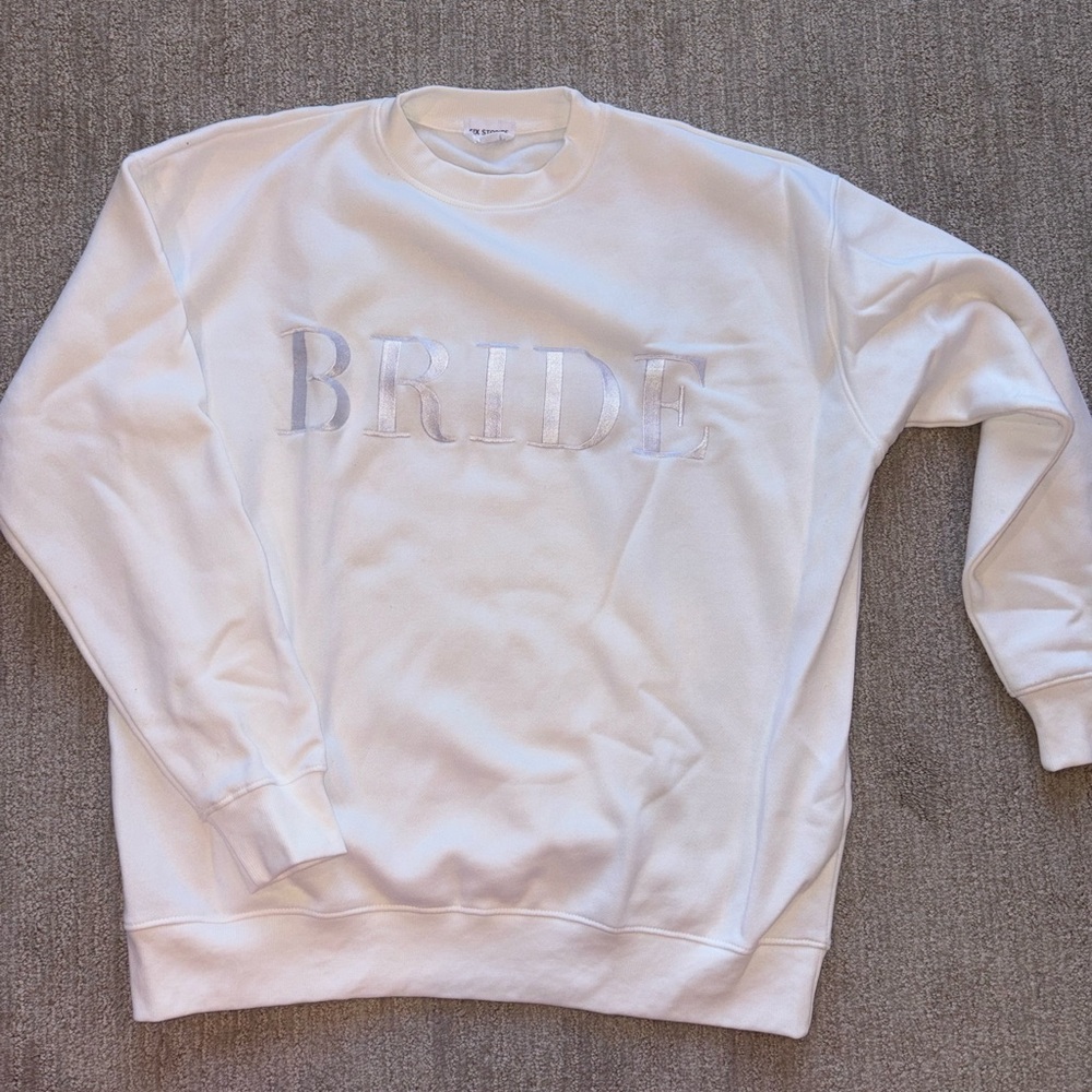 White 'Bride' Sweatshirt